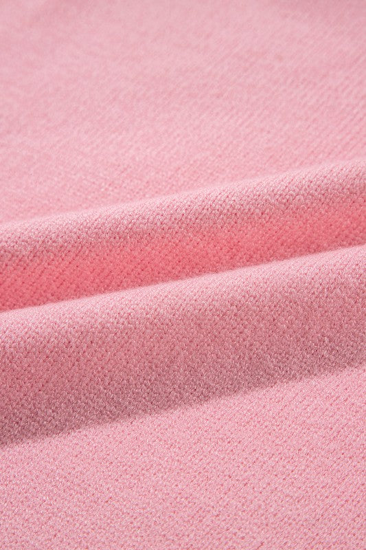 Women Flower Pattern Knitted Notched Neck Sweater | Zarnesh