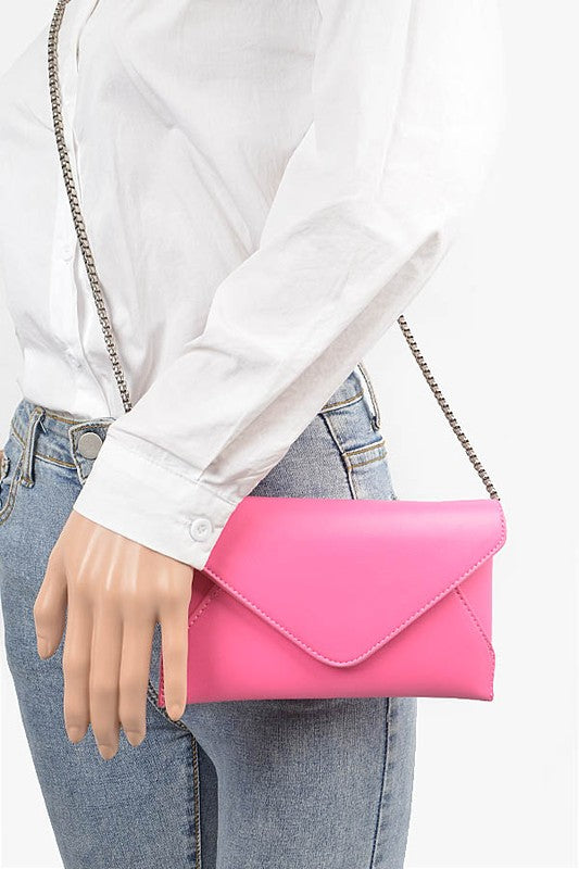Womens Pop Color Classic Envelope Clutch Bag | Zarnesh