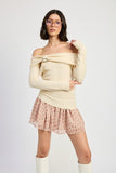 Women Fully Lined Ease Of Movement Off Shoulder Mini Dress Zarnesh