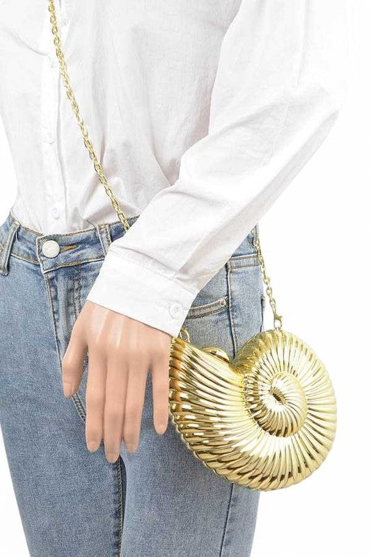 Womens Iconic Detachable Handle Sea Shell Box Clutch | Zarnesh