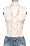 Women's  One Size Layered Mix Chain Tiered Body Chain |  Zarnesh