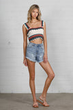 Women High Rise Distressed Premium Light Wash Shorts | Zarnesh