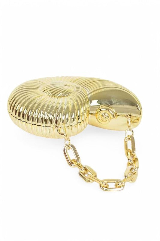 Womens Iconic Detachable Handle Sea Shell Box Clutch | Zarnesh