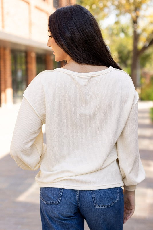 Women Knit Patchwork Drop Shoulder Sleeve Sweatshirts Zarnesh
