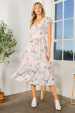 Women Lace Detailed Flutter Sleeve Ruffle Maxi Dress | Zarnesh