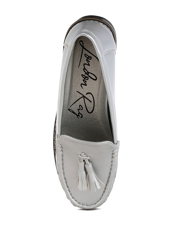 Women Larana Metallic Tassel Detail Loafers Zarnesh