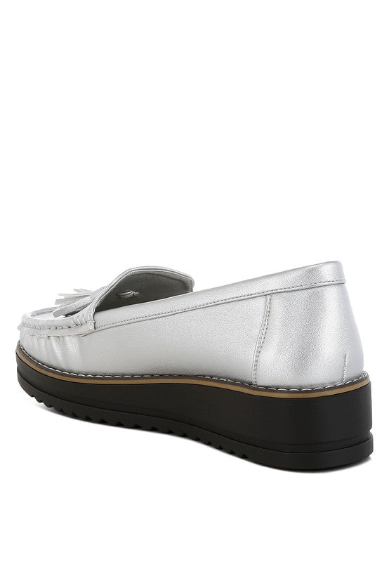 Women Larana Metallic Tassel Detail Loafers Zarnesh