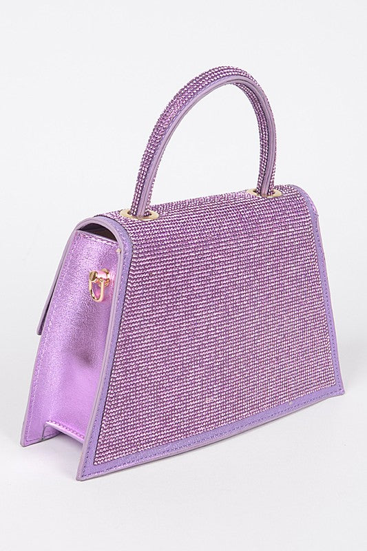 Womens Rhinestone Top Handle Convertible Clutch Bag | Zarnesh
