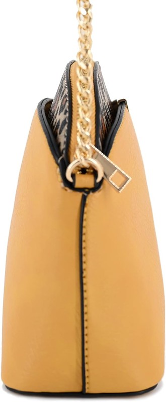 Women's Leopard Accent Small Dome Crossbody Bag | Zarnesh