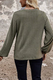 Women Leopard Print Crochet Patchwork Rib Knit Sweatshirts Zarnesh