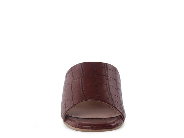Women London Rag Dumplinn Slip On Block Heel Sandal | Zarnesh