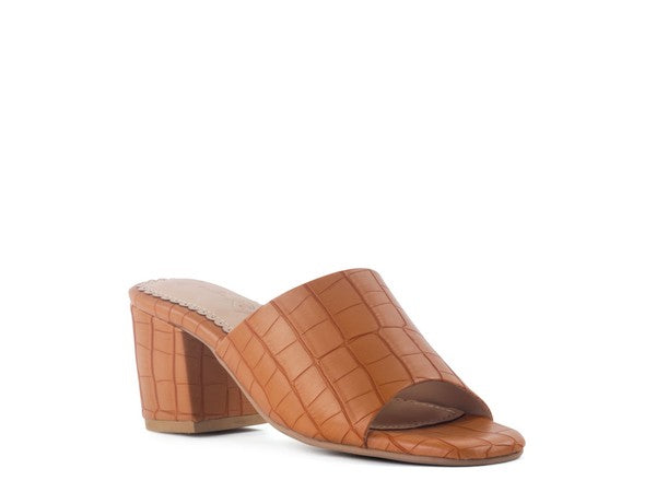 Women London Rag Dumplinn Slip On Block Heel Sandal | Zarnesh