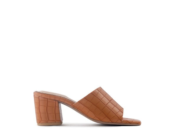 Women London Rag Dumplinn Slip On Block Heel Sandal | Zarnesh