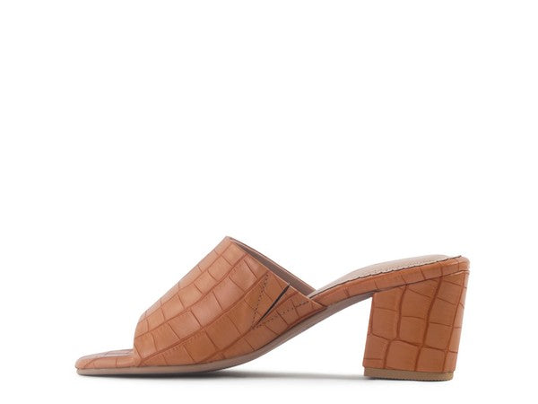 Women London Rag Dumplinn Slip On Block Heel Sandal | Zarnesh
