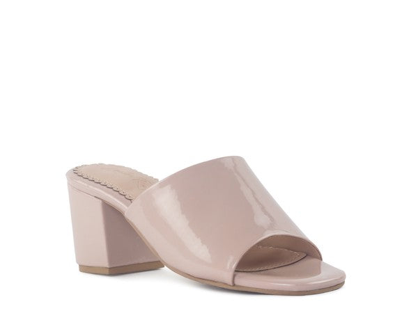 Women London Rag Dumplinn Slip On Block Heel Sandal | Zarnesh