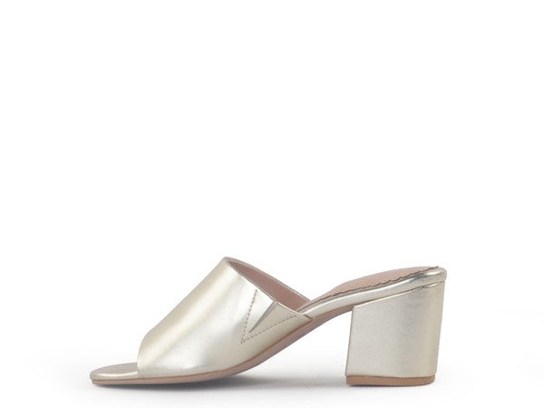 Women London Rag Dumplinn Slip On Block Heel Sandal | Zarnesh
