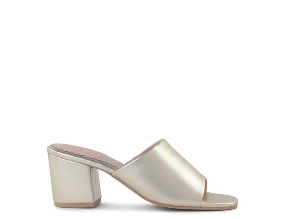 Women London Rag Dumplinn Slip On Block Heel Sandal | Zarnesh