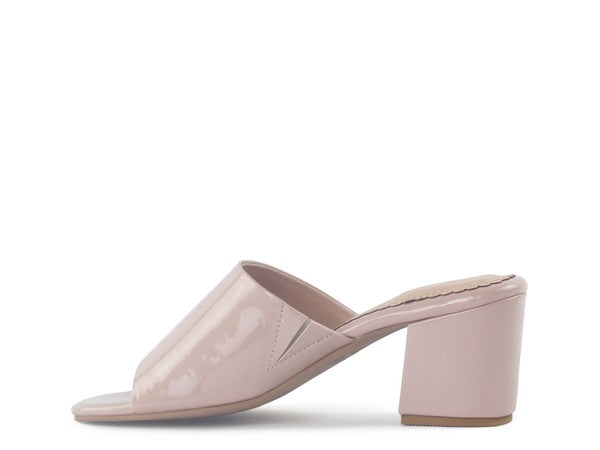 Women London Rag Dumplinn Slip On Block Heel Sandal | Zarnesh