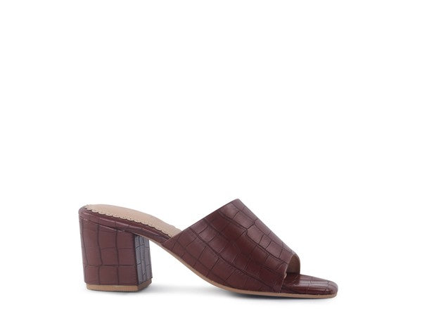 Women London Rag Dumplinn Slip On Block Heel Sandal | Zarnesh