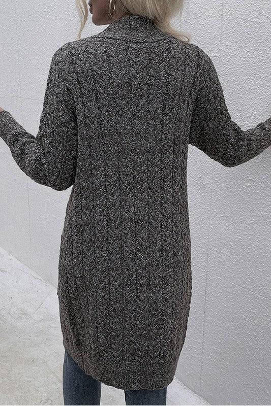 Women’s Long Knit Dual Pocket Button Down Cardigan | Zarnesh