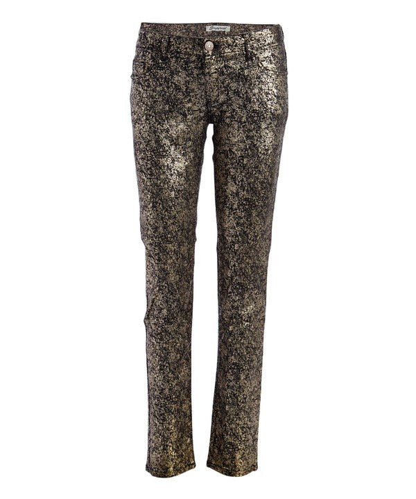 Women's Low Rise Metallic Print Skinny jeans Pants | Zarnesh