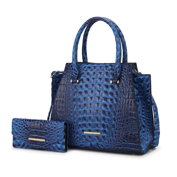 Women MKF Croc Embossed Handbag with Wallets| Zarnesh