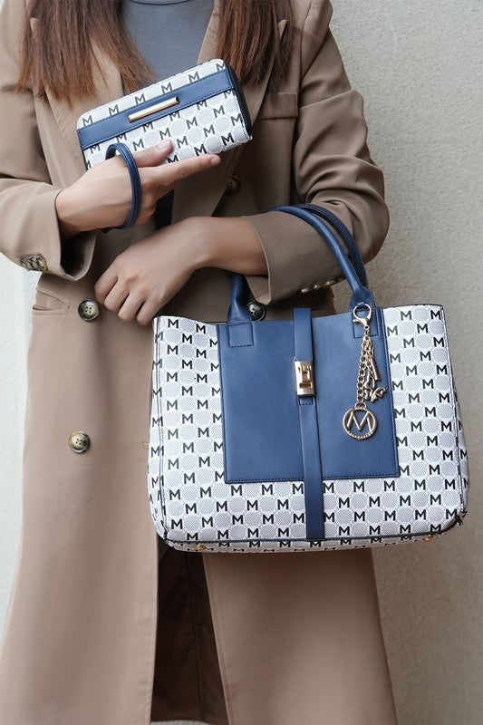 Women MKF Yuliana Circular Print Satchel with Wallet by Mia| Zarnesh