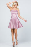 Women Crisscross Lace up Back Spaghetti Strap Prom Dress Zarnesh