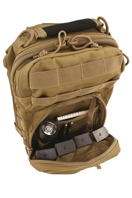 Womens Military Canvas Concealed Adjustable Sling Backpack Zarnesh