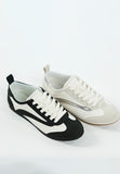 Women Moomba Paneling Round Toe Lace Up Sneakers | Zarnesh