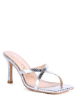 Women Muriel Croc Cross Strap Slider Sandals | Zarnesh