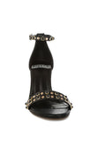 Women Nidara Studs Embellished Genuine Leather Sandals Zarnesh