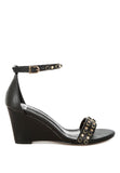 Women Nidara Studs Embellished Genuine Leather Sandals Zarnesh