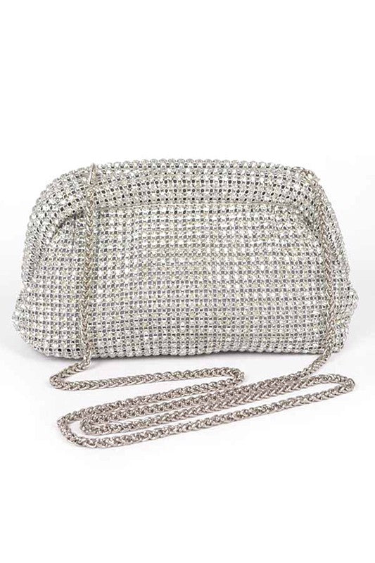 Womens Oversize Rhinestone Convertible Soft Clutch Bag| Zarnesh 