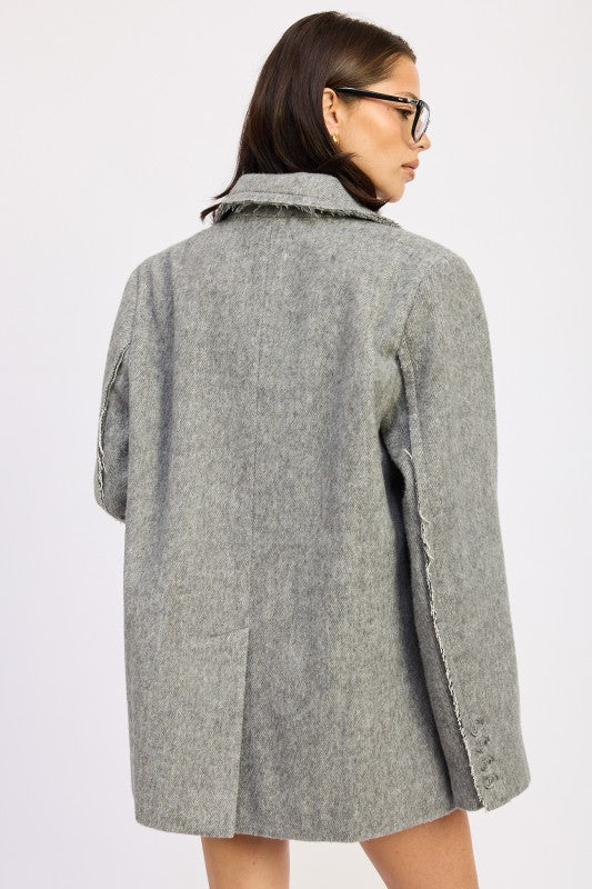 Women’s Oversized Short Coat with Pockets | Zarnesh