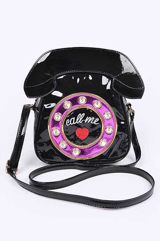 Women Patent Leather Phone Clutch Zarnesh