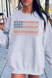 Women Patriotic Flower Flag Graphic Fleece Sweatshirts | Zarnesh