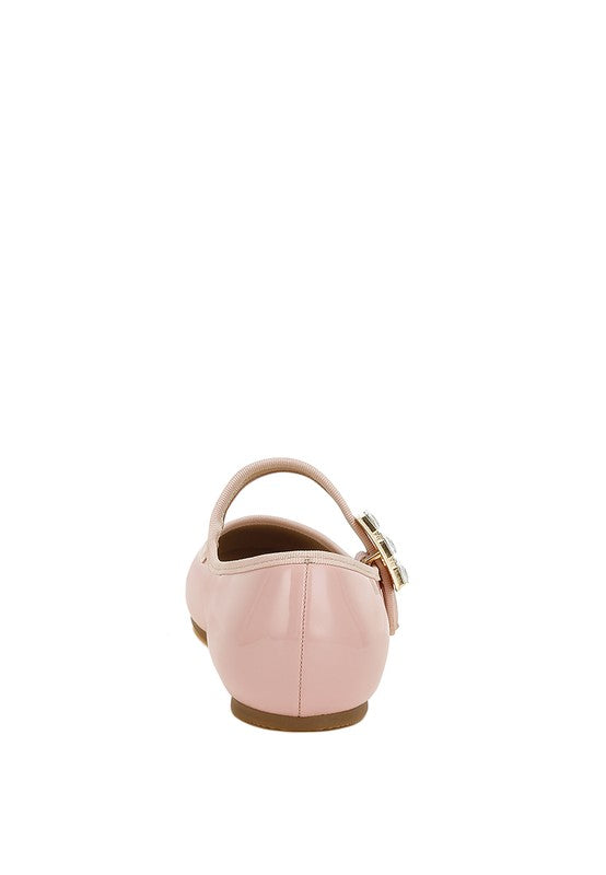 Women Upstage Crystal Buckle Mary Jane Ballerinas | Zarnesh