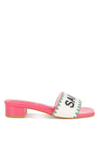 Women Poshta Saint Tropez Beaded Slip On Heeled Sandal | Zarnesh