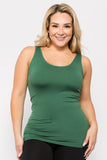Women Plus Longline Body Hugging Hip Length Seamless Tank Top Zarnesh