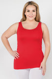 Women Plus Longline Body Hugging Hip Length Seamless Tank Top Zarnesh