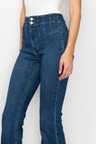 Women Plus Size Super Stretch High Rise Modern Flare Jeans Zarnesh