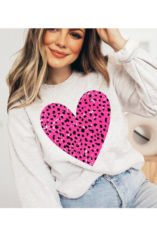 Women Plus Valentine Unisex Fit Fleece Durable Quality Sweatshirt Zarnesh