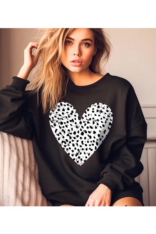 Women Plus Valentine Unisex Fit Fleece Durable Quality Sweatshirt Zarnesh