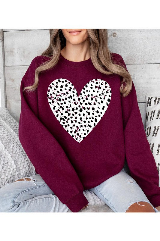 Women Plus Valentine Unisex Fit Fleece Durable Quality Sweatshirt Zarnesh