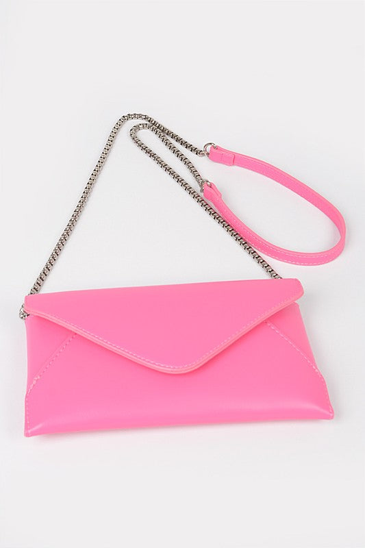 Womens Pop Color Classic Envelope Clutch Bag | Zarnesh