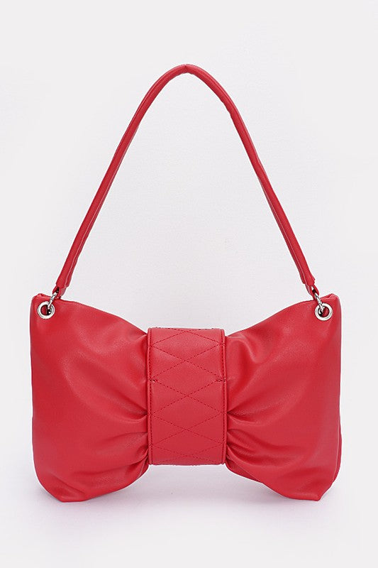 Women Oversize Bow Shape Secure Closure Shoulder Bag Zarnesh