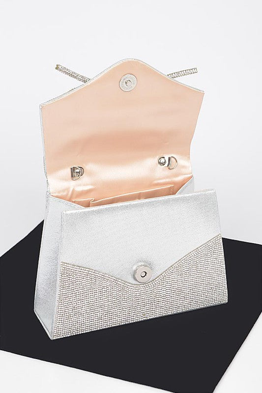 Women Rhinestone Bow Tie Iconic Top Handle Clutch Zarnesh