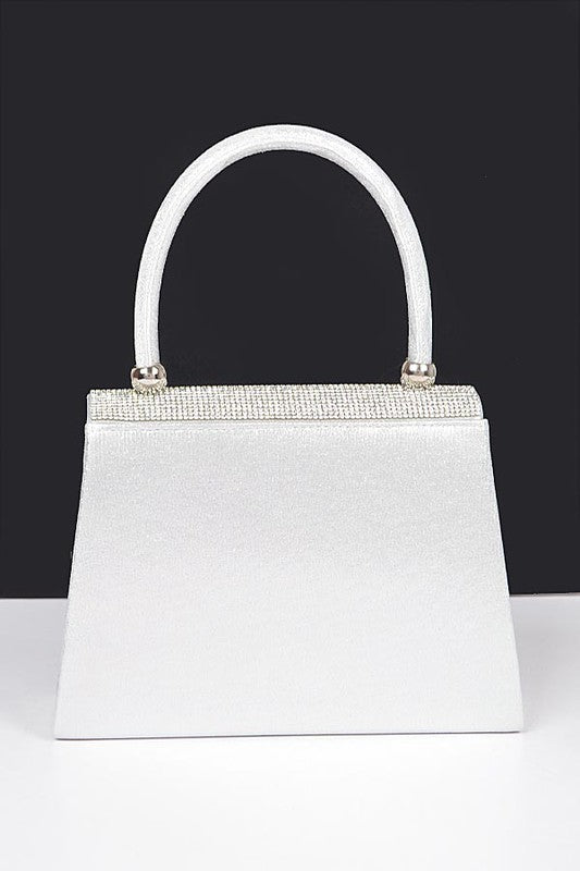 Women Rhinestone Bow Tie Iconic Top Handle Clutch Zarnesh