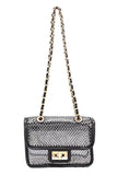 Women Rhinestone Mesh Turn Lock Iconic Shoulder Bag Zarnesh
